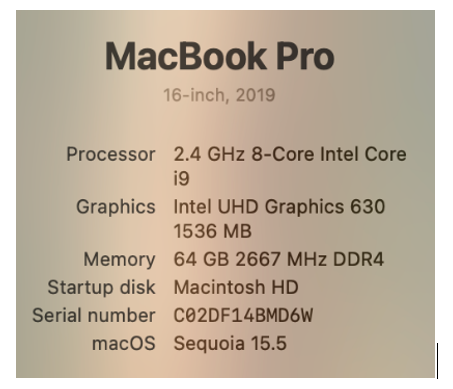 MacBook Pro A20-X7