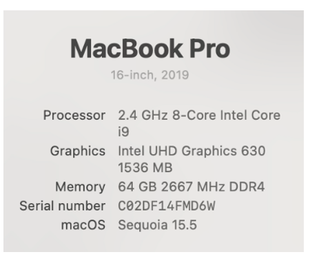MacBook Pro A20-X6