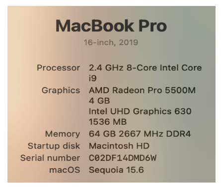 MacBook Pro A20-X4